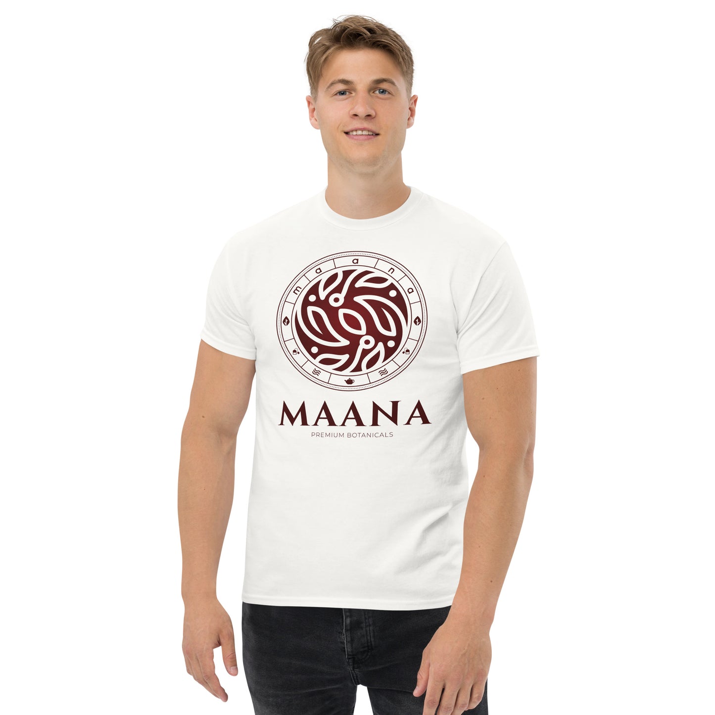 MAANA Burgundy Logo classic tee