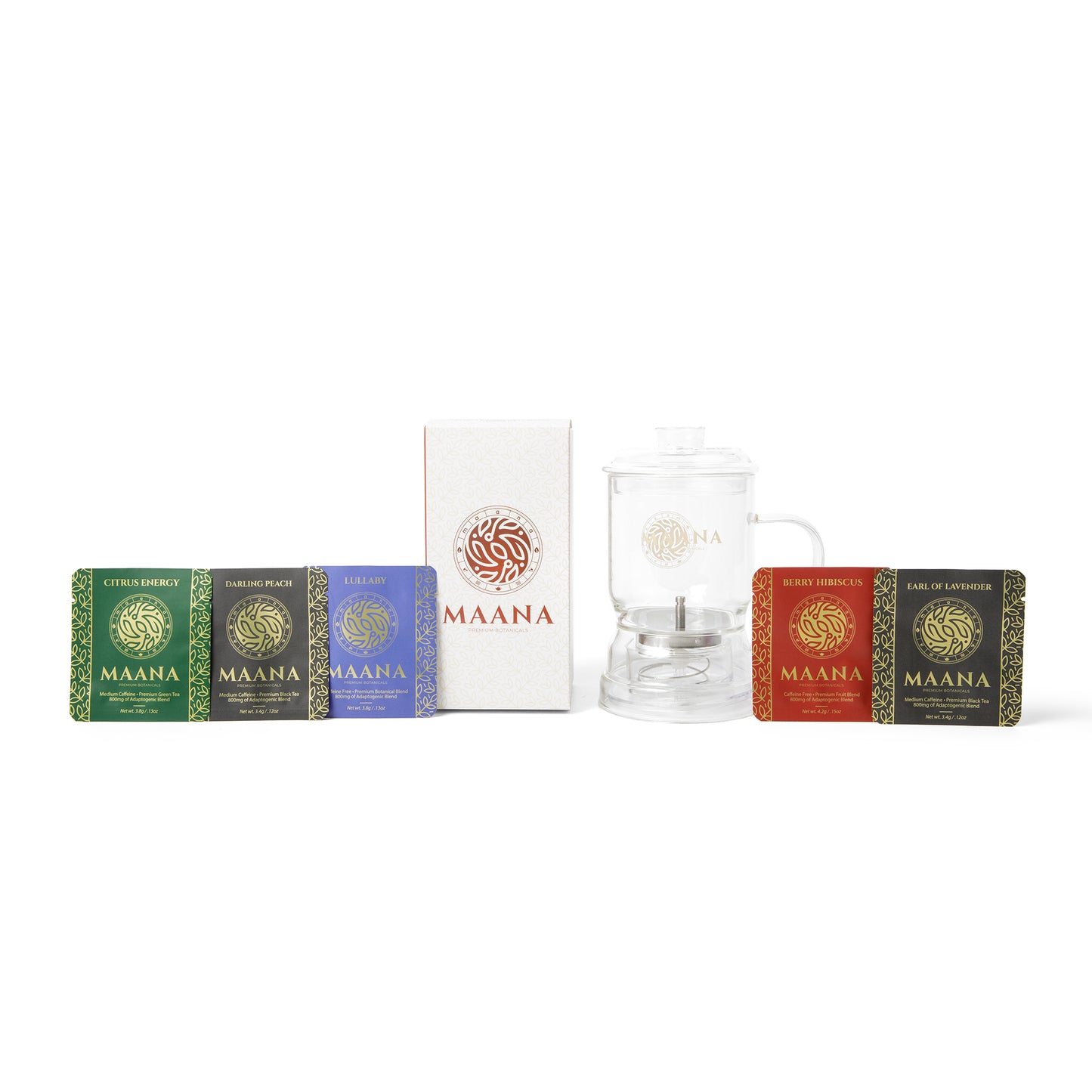 Gift Box - Glass Dispenser + Tea Selection